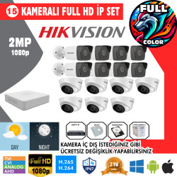 Hikvision İp 15'li Kurulum Dahil