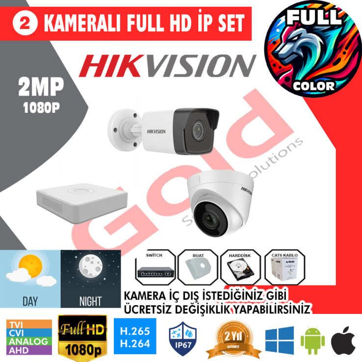 Hik 2 li İP Kamera Montajlı
