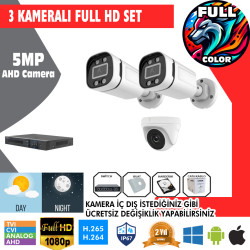 3 Kameralı 5MP Kurulum Dahil