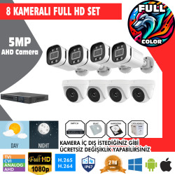 8 Kameralı 5MP Kurulum Dahil