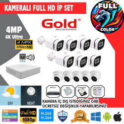 7 İp-Kamera 4MP Kurulum Dahil