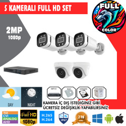 5 Kameralı 2MP Kamera Seti